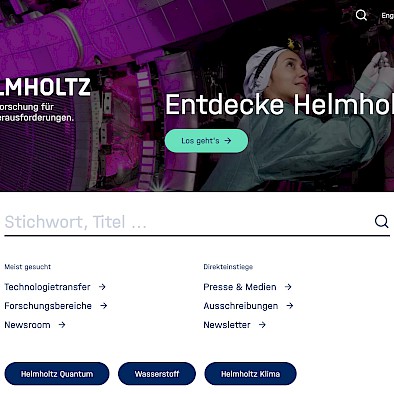 Helmholtz Association of German Research Centres Frontend Development
